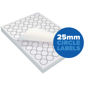 25mm Circle Labels A4 Sheet