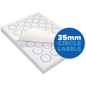35mm Circle Labels A4 Sheet