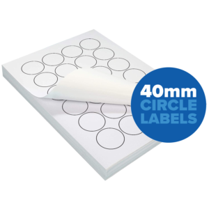 40mm Circle Labels A4 Sheet