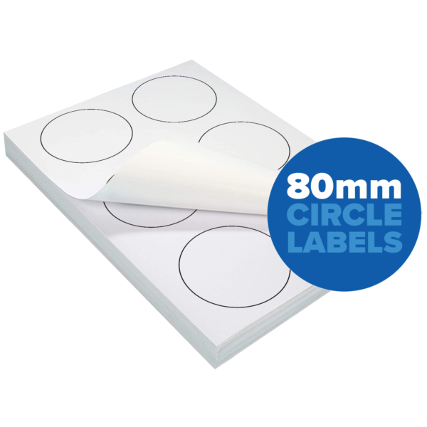 80mm Circle Label Sheets