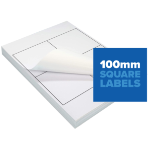 100mm Square Labels A4 Sheet